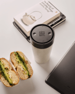 Circular&Co. Reusable Coffee Cup, 12oz (340 ml) - Chalk and Storm Grey - Image 4