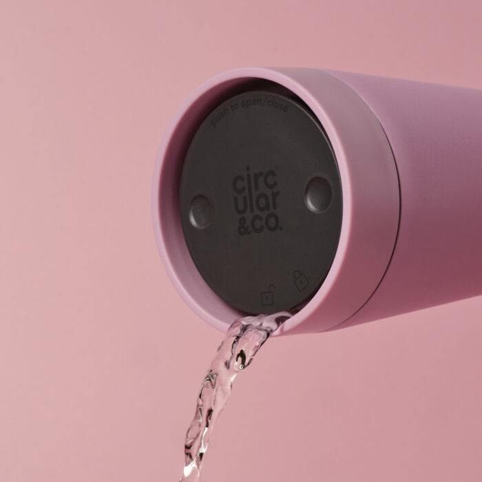 Circular&Co. Stainless Steel Travel Mug, 8oz (227ml) – Dust Pink - Image 4