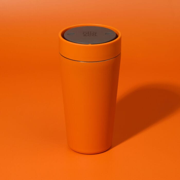 Circular&Co. Stainless Steel Travel Mug, 12oz (340ml) – Sunrise Orange - Image 1