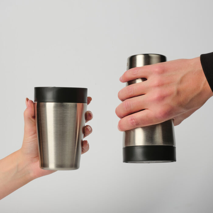 Circular&Co. Stainless Steel Travel Mug, 12oz (340ml) – Uncoated Ink Black - Image 8