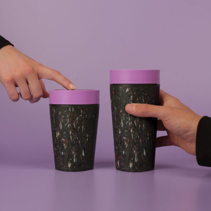 Circular&Co. Reusable Coffee Cup, 8oz (227ml) - Made From Trainers, Ultraviolet - Image 5