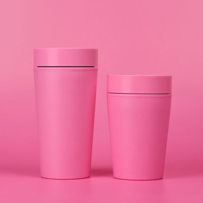 Circular&Co. Reusable Coffee Cup, 12oz (340ml) - Made From Bubblegum, Candy Pink - Image 7