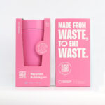 Circular&Co. Reusable Coffee Cup, 12oz (340ml) - Made From Bubblegum, Candy Pink - Image 3