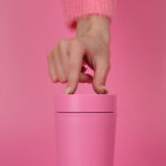 Circular&Co. Reusable Coffee Cup, 12oz (340ml) - Made From Bubblegum, Candy Pink - Image 6