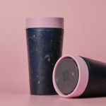 Circular&Co. Reusable Coffee Cup, 12oz (340ml) - Made From Fabric Waste, Dust Pink - Image 2