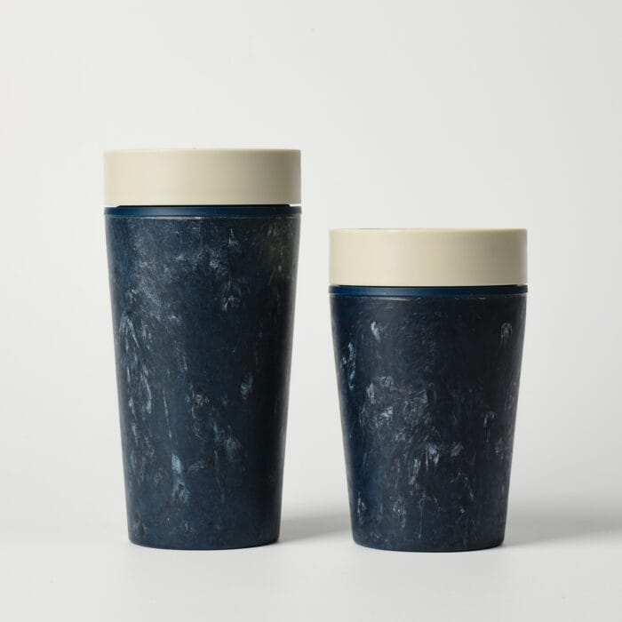Circular&Co. Reusable Coffee Cup, 8oz (227ml) - Made From Fabric Waste, Ecru - Image 5