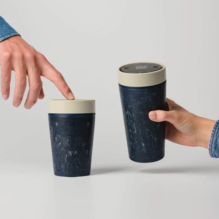 Circular&Co. Reusable Coffee Cup, 8oz (227ml) - Made From Fabric Waste, Ecru - Image 6