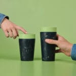 Circular&Co. Reusable Coffee Cup, 8oz (227ml) - Made From Fabric Waste, Pistachio Green - Image 5