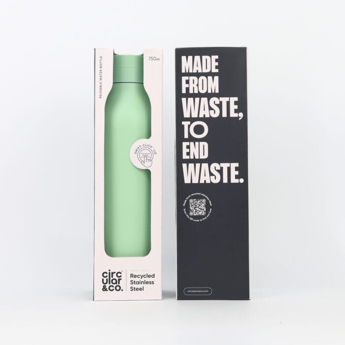 Circular&Co. Reusable Stainless Steel Water Bottle, 750ml – Seaglass Green - Image 3